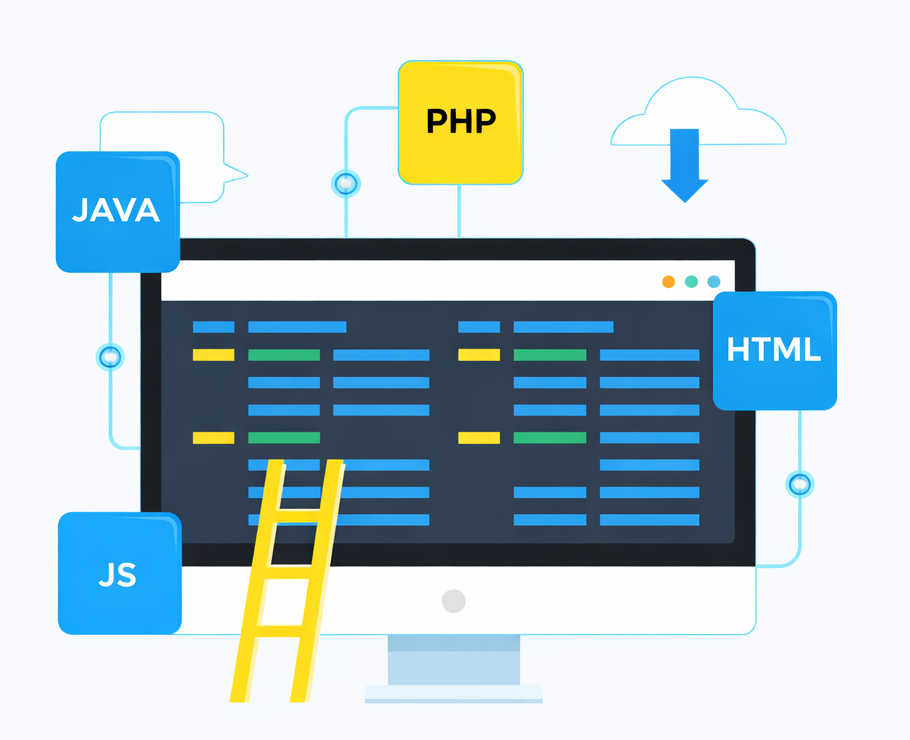 1. Custom Software Development (1) static website banner